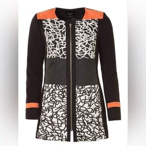 KRISS SWEDEN Sz 40 Zip Up Lagenlook Art To Wear Blazer Jacket NEW WITH TAG